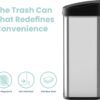 NINESTARS DZT-50-28 Automatic Touchless Motion Sensor Rectangular Trash Can, 13 Gal, Black Trim - Image 4