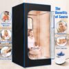 Sauna Box, Portable Sauna, Portable Steam Sauna for Home, Sauna Tent with Steamer, Remote Control, Folding Chair, 9 Levels, 2.6’ x 2.6’ x 5.9’ - Image 3