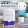 Pro Breeze Electric Mini Dehumidifier, 2200 Cubic Feet (250 sq ft), Compact and Portable for High Humidity in Home, Kitchen, Bedroom, Basement, Caravan, Office, Garage - Image 6