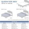 Sasttie Queen Comforter Set, 7 Pieces Bed in a Bag Queen, Complete Bedding Set Includes Grey Comforter, Flat Sheet, Fitted Sheet, Pillowcases and Pillow Shams, Dark Grey - Image 9