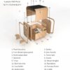Customize Outdoor Sauna 6-10 Person, Canadian Pine, Hemlock, Red Cedar Sauna, with Porch Option, Glass Window Option, Wood Burning Stove or Harvia Heater with Rocks, Extra Large Home Sauna (0-195 °F) - Image 9