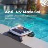 Solar Powered Automatic Robotic Pool Skimmer Cleaner,Solar Pool Surface Cleaner Dual Mode with Obstacle Avoidance Daytime ＆ Overnight Continuous Cleaning Ideal for All Swimming Pool-White - Image 6