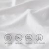 Bedsure Cotton Percale King Size Sheet Sets - 100% Cotton Bed Set for King Size Bed, Breathable & Crirsp Soft Sheets, Deep Pocket Up to 16 Inches, Bedding Bedsheets & Pillowcases, White - Image 5