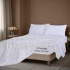 ZOYER 100% Cotton Sheets - Cooling & Crisp Full Size Percale Bed Sheets, 16" Deep Pockets Full Bedding Set, Lightweight & Breathable, Durable, 4 Pieces, Fairy Meadows - Image 6