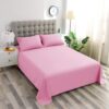 Ghooss Pink Bed Sheet Set with Deep Pocket,Super Soft Microfiber Bedding-Breathable,Warm,Wrinkle,Fade Free,4 Piece Bedding Sheet Sets(Queen,Pink) - Image 2