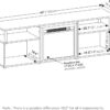Furinno Jensen Open Storage Fireplace Entertainment Center for TV up to 70 Inch with Stainless Steel Tubes, White Oak/Chrome - Image 2