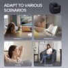COLAMY Swivel Accent Chair, Round Upholstered Swivel Barrel Armchair Metal Base Fabric Chair Modern No Assembly Sofa Chair for Living Room Bedroom Reading Apartment Nursery,Dark Gray(2pc) - Image 6