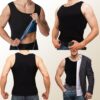 Sauna Vest for Men Waist Trainer,Sleeveless Sauna Suit for Men Weight Loss,Sauna Shirt for Men Compression Tank Top - Image 3
