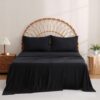 JSD Black Twin Sheet Set with Side Pocket Corner Straps, 3 Piece Soft Kids Microfiber Bed Sheets Extra Deep Pocket - Image 7
