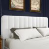 VECELO King Size Upholstered Bed Frame with 4 Drawers and Headboard, Velvet Platform Storage Bedframe, Wooden Slats Support, No Box Spring Needed,White - Image 3
