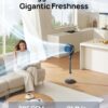 Dreo Fan for Bedroom, 80° Oscillating Standing Fan, 25dB Quiet, 80ft Pedestal Fans for Home Office, 90° Manual Vertical, 3 Speeds, Remote, 34-41" Adjustable Height, Air Circulator - Image 3
