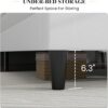SHA CERLIN Full Bed Frame/Velvet Upholstered Platform Bed Frame with Headboard/Strong Wood Slats Support/Mattress Foundation/No Box Spring Needed/Easy Assembly/White - Image 7