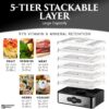 Magic Mill Food Dehydrator Machine | 5 Stackable Stainless Steel Trays Jerky Dryer with Digital Adjustable Timer & Temperature Control - Electric Food Preserver for Fruits, Veggies, Meats & Dog Treats - Image 6