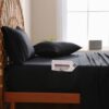 JSD Black Twin Sheet Set with Side Pocket Corner Straps, 3 Piece Soft Kids Microfiber Bed Sheets Extra Deep Pocket - Image 8
