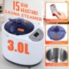 Sauna Box, Portable Sauna for Home, Steam Sauna, Sauna Tent with Steamer, 1200W 3L Steamer, 15 Levels, 3.8’ x 2.9’ x 5.6’, Grey - Image 4