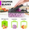 Vegetable Chopper, Pro Onion Chopper, Multifunctional 13 in 1 Food Chopper, Kitchen Vegetable Slicer Dicer Cutter,Veggie Chopper With 8 Blades,Carrot and Garlic Chopper With Container… - Image 3
