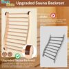 2-Pack Upgraded Sauna Backrest, Sauna Accessories, S-shaped Design with Backrest Sauna Chair, with Non-slip Pads, Suitable for Infrared Sauna Backrest and Barrel Sauna Backrest, Ergonomic Design - Image 4