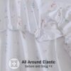 ZOYER 100% Cotton Sheets - Cooling & Crisp Full Size Percale Bed Sheets, 16" Deep Pockets Full Bedding Set, Lightweight & Breathable, Durable, 4 Pieces, Fairy Meadows - Image 7