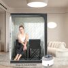 Smartmak Full Size Steam Sauna Tent, Portable Whole Body Home Spa Room, 1 or Two Person Large Space, Steamer NOT Included (47.28" x 35.46" x 63" Grey Border) - Image 6