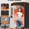 Portable Steam Sauna for Home, Portable Sauna Box Full Body for Home with 9 Adjustable Heat Levels, Steam Sauna with 3L 1500W Steamer, Folding Chair, 99 Minute Timer - Image 5