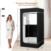 COSVALVE Portable Infrared Sauna for Home, Dry Sauna Heater Full Body with 4 Heating Panels and Heated Foot Pad, Remote Control, Indoor Home Spa, 35.4" x 35.4" x 71" - Image 7
