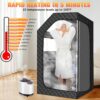 Upgraded Portable Steam Sauna, Portable Sauna Box for Home, Home Sauna Tent Full Body, 1200W 3L Steam Generator, 99 Minute Timer, Folding Chair, Remote Control Included(Black) - Image 4