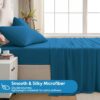 Twin Sheets Set, 3 Pieces Hotel Luxury Soft Microfiber Bed Sheets Set, Up to 16" Deep Pockets, Oeko-Tex Sheets with Elastic, Breathable, Wrinkle Free (Peacock Blue,Twin) - Image 6