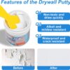 Drywall Repair Kit, Drywall Patch Repair Kit with 8.8OZ White Wall Repair Putty, Scraper Sandpapers Gloves for Heavy Duty Plaster Wall Repair, Easy to Fill Holes in Home Wall & Quick Repair Crack - Image 4