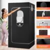 COSVALVE Portable Infrared Sauna for Home, Dry Sauna Heater Full Body with 4 Heating Panels and Heated Foot Pad, Remote Control, Indoor Home Spa, 35.4" x 35.4" x 71" - Image 6