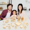 LOVEINUSA DIY Wooden Dollhouse Furniture Set, 3D Puzzle Miniature Room Accessories, Natural Wood - Image 3