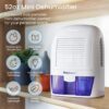 Pro Breeze Electric Mini Dehumidifier, 2200 Cubic Feet (250 sq ft), Compact and Portable for High Humidity in Home, Kitchen, Bedroom, Basement, Caravan, Office, Garage - Image 2
