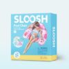 SLOOSH Inflatable Pool Floats Adult, 4 Pack Pool Chairs with Cup Holders,Blow up Floats Chair,Hammock Noodle Mat Leaves Design for Summer Water Fun Swimming Party Beach,Blue, Cyan, Pink, Champagne - Image 7