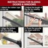 AceMining Upgraded Door Security Bar & Sliding Patio Bar, Heavy Duty Stoppers Adjustable Jammer for Home, Apartment, Travel (1 Pack,Grey) - Image 9