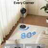 Dreo Fan for Bedroom, 80° Oscillating Standing Fan, 25dB Quiet, 80ft Pedestal Fans for Home Office, 90° Manual Vertical, 3 Speeds, Remote, 34-41" Adjustable Height, Air Circulator - Image 5