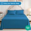 Twin Sheets Set, 3 Pieces Hotel Luxury Soft Microfiber Bed Sheets Set, Up to 16" Deep Pockets, Oeko-Tex Sheets with Elastic, Breathable, Wrinkle Free (Peacock Blue,Twin) - Image 7