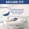 4 Pack Fitted Hospital Bed Sheets with Elastic All Around for a Cotton Rich Soft Knitted Jersey Sheet, 36” x 84” x 12” - Image 6