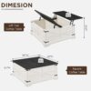 JXQTLINGMU Farmhouse Lift Top Coffee Table with Storage, 36" Wood Square Center Table with Large Hidden Compartment, Rustic Lift Tabletop Dining Table for Home Living Room, White - Image 2