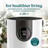 Homedics 2-in-1 Cool Mist Humidifier & Air Purifier – Humidifies & Purifies Air, Digital Air Quality Sensor, Auto Mode, Stylish Tower Design, Ideal for Medium-Large Rooms - Image 2