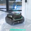 WYBOT C2 Robotic Pool Cleaner, Cordless Pool Vacuum for Inground Pools up to 2152 Sq.ft, Dual Filtration, Powerful Suction, Wall Climbing & Waterline Cleaning, Lasts 180Mins in Echo Mode - Image 8
