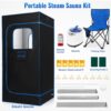 Sauna Box, Portable Sauna, Portable Steam Sauna for Home, Sauna Tent with Steamer, Remote Control, Folding Chair, 9 Levels, 2.6’ x 2.6’ x 5.9’ - Image 6