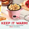 DASH Mini Rice Cooker Steamer with Removable Nonstick Pot, Keep Warm Function & Recipe Guide, Half Quart, for Soups, Stews, Grains & Oatmeal - Pink - Image 3