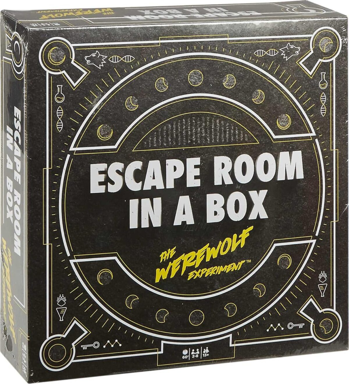 Escape Room in a Box the Werewolf Experiment, Room Escape Group Game for Teens and Adults, with 19 2D and 3D Puzzles, Connects to Amazon Alexa, Makes a Great Gift for 13 Year Olds and Up