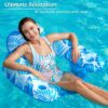 Jasonwell Inflatable Pool Float Chair - Pool Floaties Chair Floats Loungers for Swimming Pools Floating Lounger with Cup Holders Toy Party Floaties for Adults L - Image 2