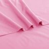 Ghooss Pink Bed Sheet Set with Deep Pocket,Super Soft Microfiber Bedding-Breathable,Warm,Wrinkle,Fade Free,4 Piece Bedding Sheet Sets(Queen,Pink) - Image 3