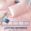 Cathay Home Essentials Ultra Soft Hypoallergenic Wrinkle Resistant Double Brushed Microfiber Bedding Sheet Set, Blush, 4 pcs, Full - Image 4