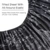 HYPREST Grey Black Sheets King,Deep Pocket Sheets, 1800 Thread Count Pattrn Bed Sheets Soft Breathable Cute Printed Boho Farmhouse Bed Sheets, Oeko-Tex Certificated- Up to 18 Inch - Image 7