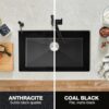BLANCO Precis Super Single Kitchen Sink, Coal Black - Image 5