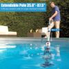 Pool Vacuum for Above Ground Pool with a Telescopic Pole, Running time up to 1H, T403 Handheld Rechargeable Pool Cleaner with Powerful Suction up to 18.5 gallons/min, Ideal for Leaves, Debris - Image 5