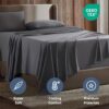Nestl Split King Sheets for Adjustable Beds - 5 Piece Split King Sheets Set, Deep Pocket, Hotel Luxury, Extra Soft, Breathable and Cooling, Dark Grey Split King Bed Sheets - Image 5