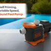 BLACK+DECKER Variable Speed Pool Pump Inground with Filter Basket and Easy Programmable Touch Pad Interface, 2 HP - Image 2